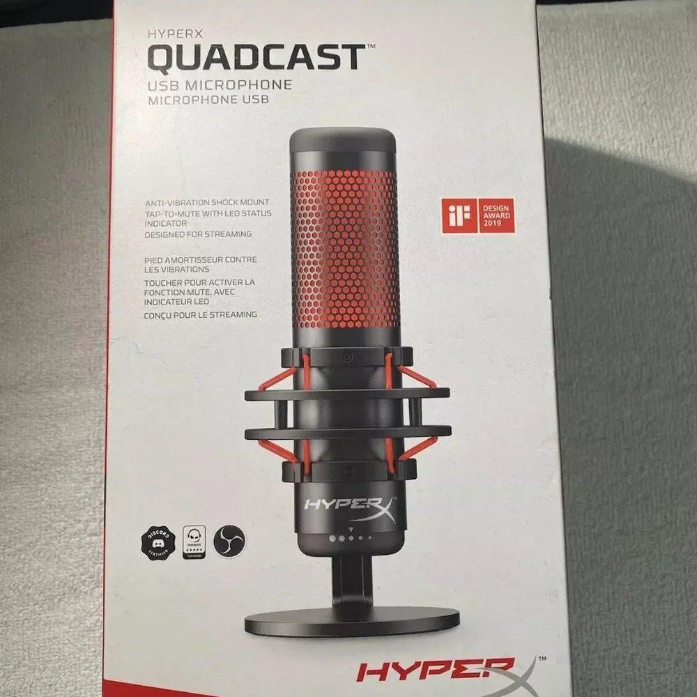 HyperX Quadcast Gaming Microphone with Pop Filter